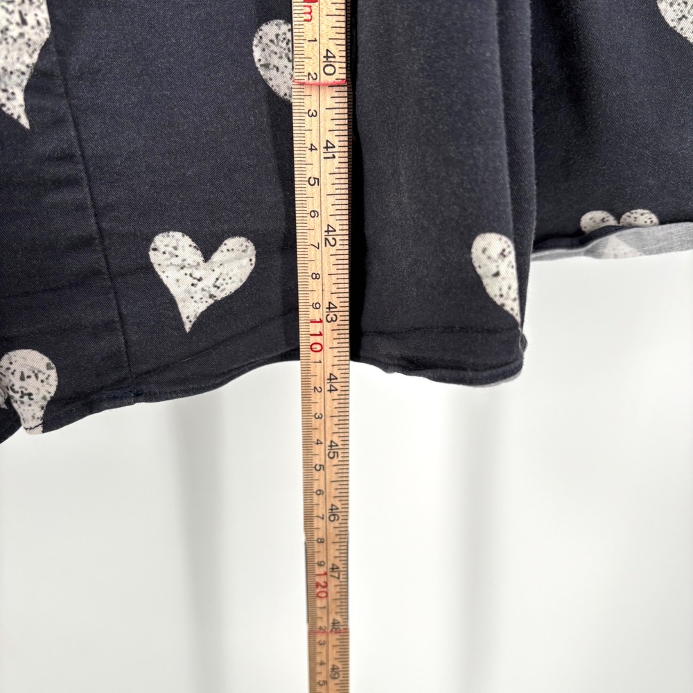 Autumn Adeigbo Winnie Dress Sz 0 Black White Heart Print Smocked‎ Midi Feminine - Picture 14 of 15